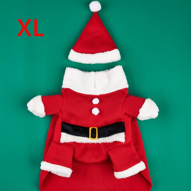 Creativity Cute Christmas Pet Clother Santa Claus Puppy Costume For Small Dog Cat Festival Dress Up Jumpsuit Party Gift