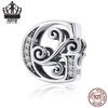Avle 925 Sterling Silver English Letter Beaded Bracelet Beads