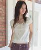 MARGARIN FINGERS Strap Off-Shoulder Top (Cream)