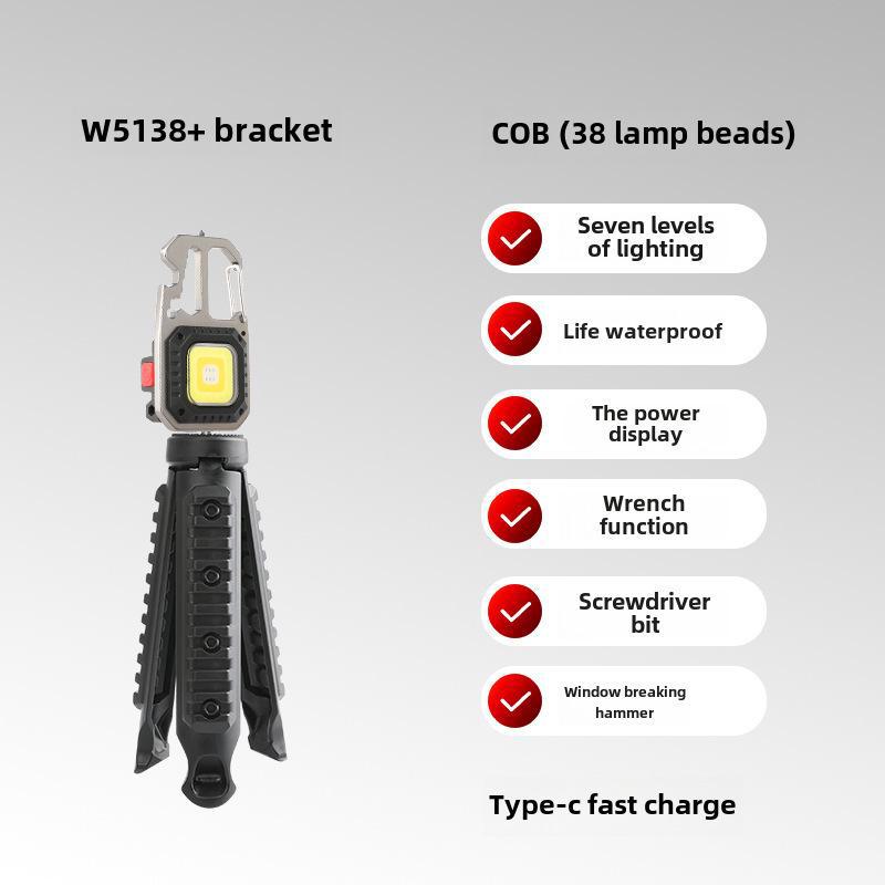 Versatile Keychain Mini Flashlight and Bottle Opener with Strong Magnetic Base