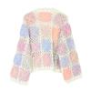 Rainbow Crochet Ethnic Style Color Block Cardigan: Hand-Knitted Sweater for Women - Perfect for Autumn and Winter