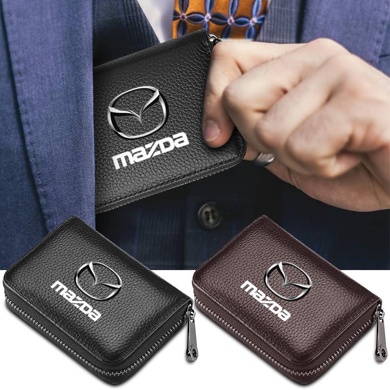 Kožená peněženka na řidičský průkaz, ID kartu, bankovní kartu do auta Styling pro Mazda 3 6 CX5 2 CX3 CX9 MX5 RX8 Demio MS CX5 2 Axela Demio Atenza MS GJI BK MP