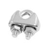 ABWR-20 Pcs 304 Stainless Steel Saddle Clamp Cable Clip For 3/25 Inch 3Mm Wire Rope