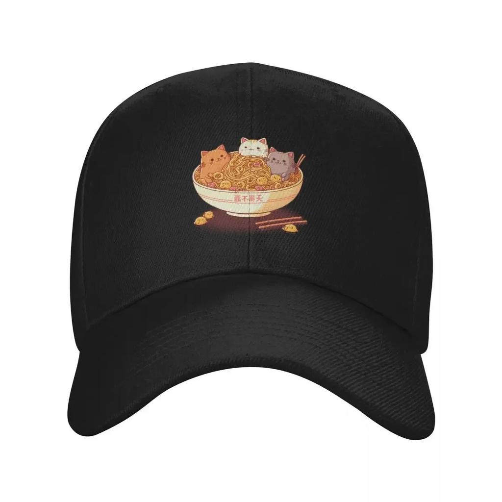 Noodles with Cats Baseball Cap fashionable New Hat For Unisex Womens
