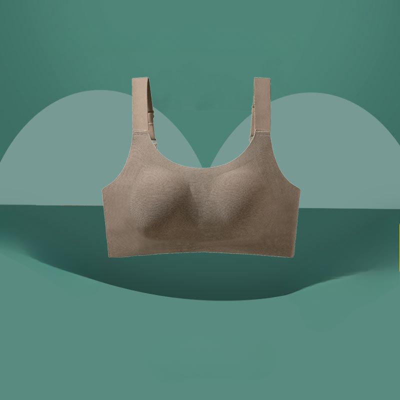 

Бесшовный Ультратонкий Бюстгальтер для Женщин С Поддержкой Груди С Поддержкой Груди С Поддержкой Аксессуар Молочный Без Бретелек Нескользящий Большого Размера Расширенные Плечевые Бретели Бюстгальтер 6XL коричневый