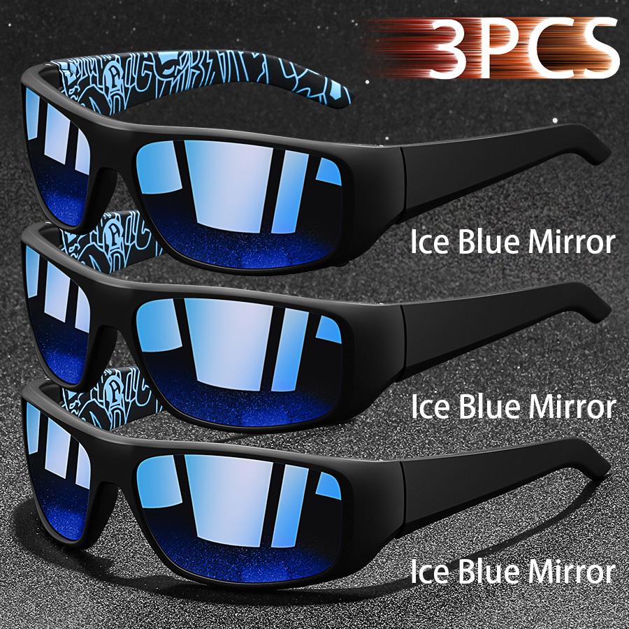 3 Stück Mode Vintage Angeln Radfahren Sport Sonnenbrille Männer Frauen Laufen Bergsteigen Sport Mann Sonnenbrille UV400 Brillen