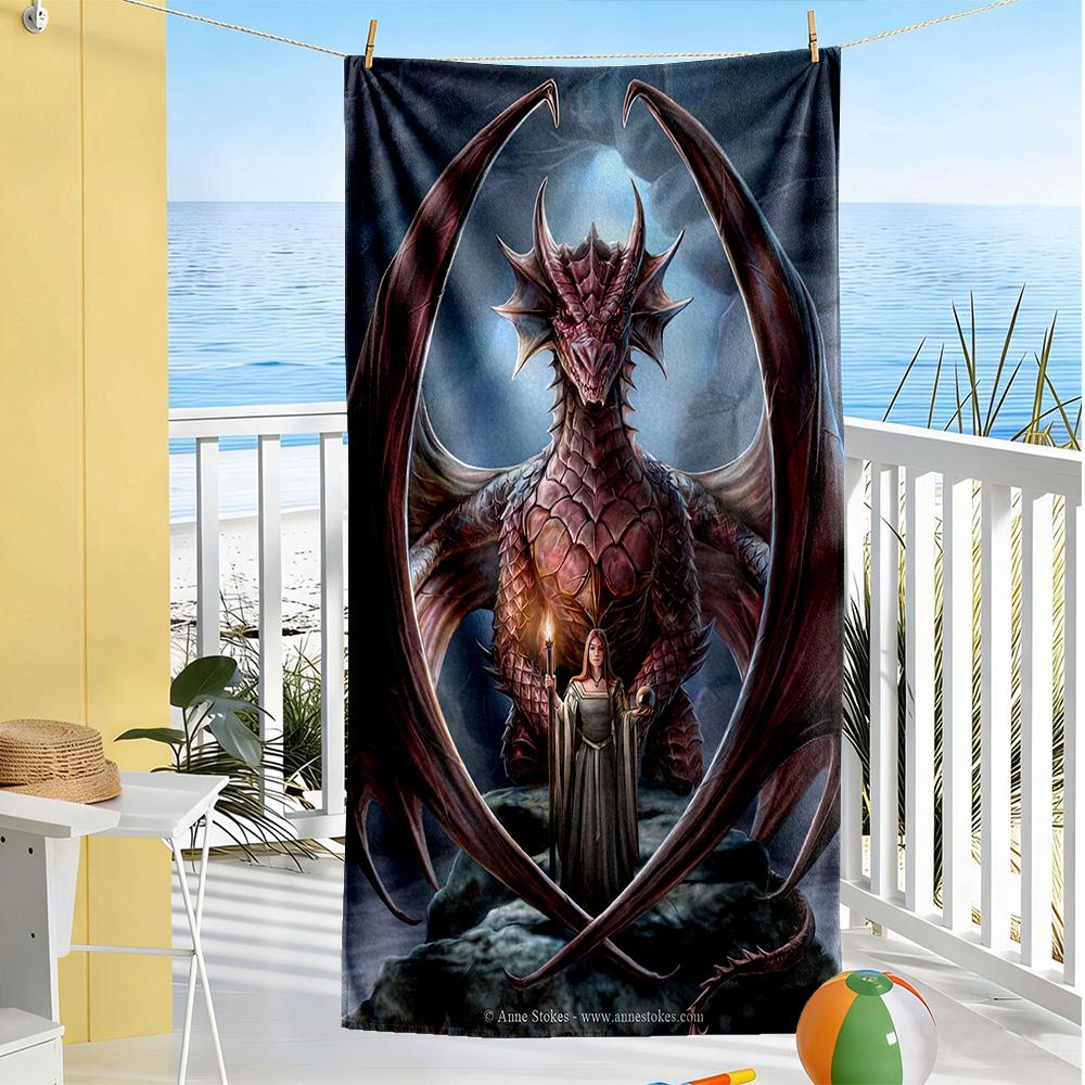 Gothic Style Beach Towel Super Soft & Absorbent Comfortable Lightweight