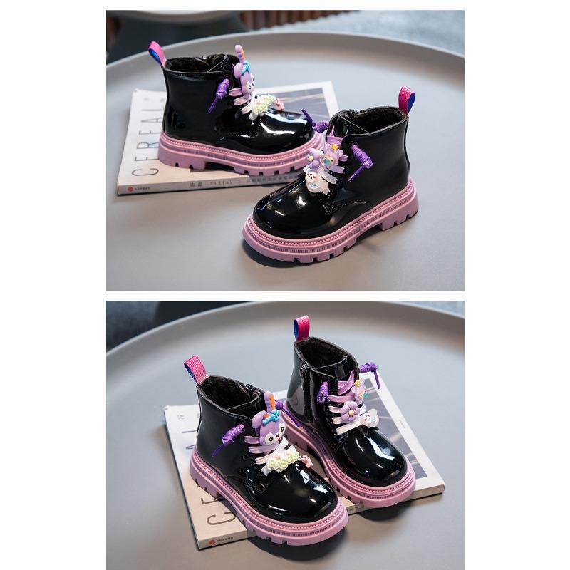 Fashion cute girls short boots autumn new soft-soled non-slip cartoon casual boots