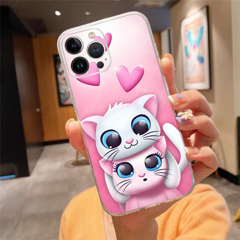 Phone Case For iphone 17ProMax Air 16 15 14 13 Pro Max 15 16 Pro 15Plus Cartoon black cat