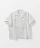 TAKEASY Linen-Like Roll-Up Half Shirt (White)