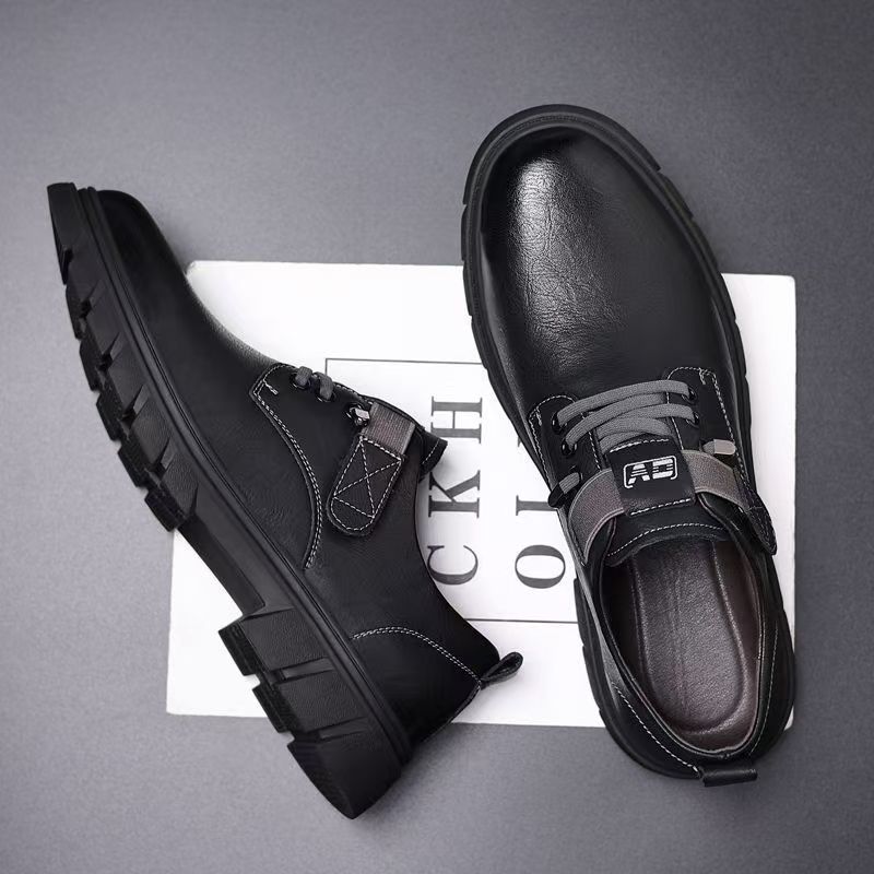 Neue Lederschuhe Herren High-End-Sinn Britischer Stil Retro-Trend Business-Freizeit Vielseitig Ein-Pedal Arbeitsschuhe Fahrschuhe