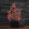 3D Creative Motorcycle Night Lights Remote Control 16 Color Illusion Acrylic LED Table Bedside Lamp Bedroom Desk Decor Birthday Christmas Gift Toy