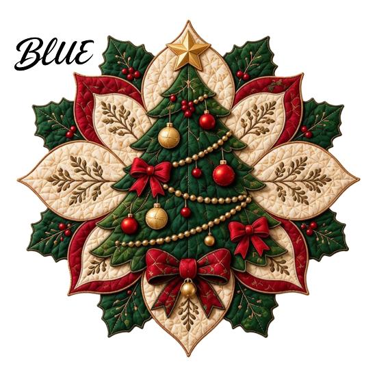 Vánoční střed stolu Šití Sváteční DIY sada Látka Poinsettia Dekor Prošívaný květinový patchwork Ozdoba Materiály
