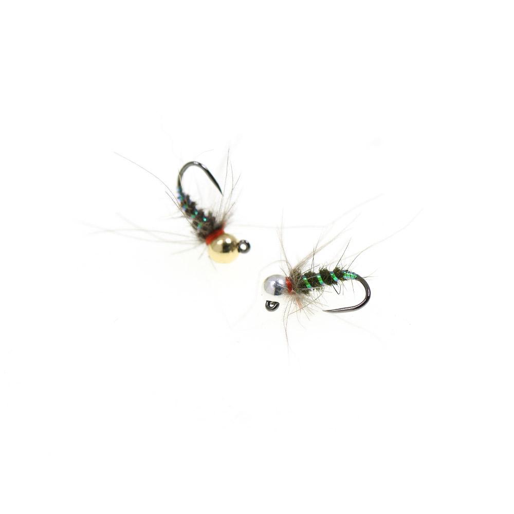 Nimfa Hustler z główką wolframową dla szybkiego tonięcia, pióro CDC, żebrowanie UV, na pstrąga, okonia, wędkarstwo muchowe, rozmiar haczyka 16