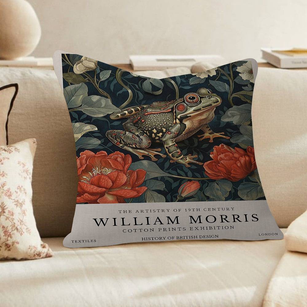 

Abstract William Morris Flower Leaf Bird Cushion Cover Car Throw Pillow Case For Sofa Car Christmas Gift 30x30 cm