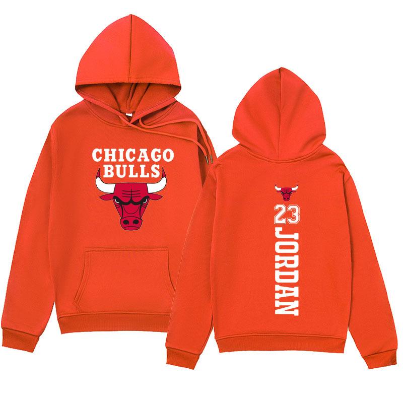 Winter Chicago Bulls #23 Printed Hoodies Fashionable Casual Warm Sports Long Sleeved Men's and Women's Unisex Hooded Sweatshirts