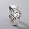 Fantastic Musical Note Notation Hollow Faux Leather Strap Quartz Wrist Watch