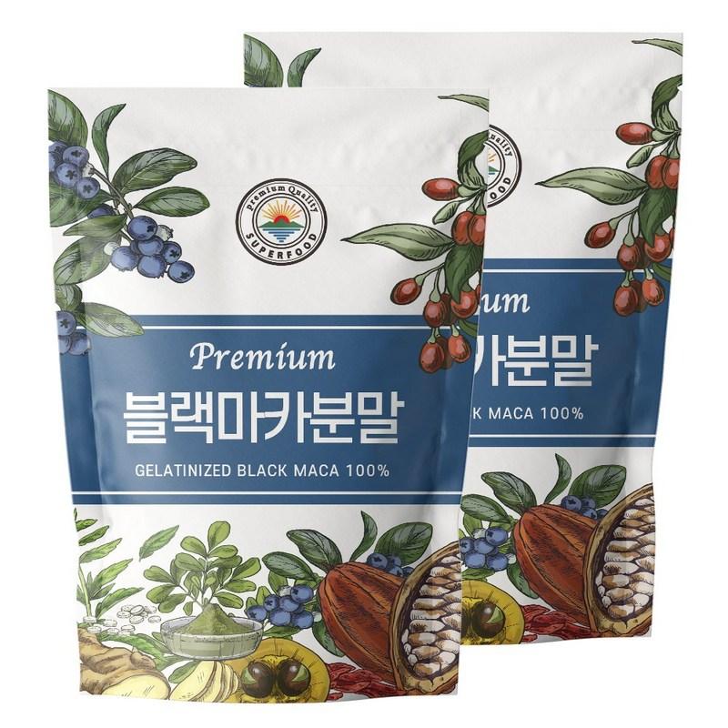 Haena Foods Black Maca Powder Powder Sterilization Product, 500g, 2 units