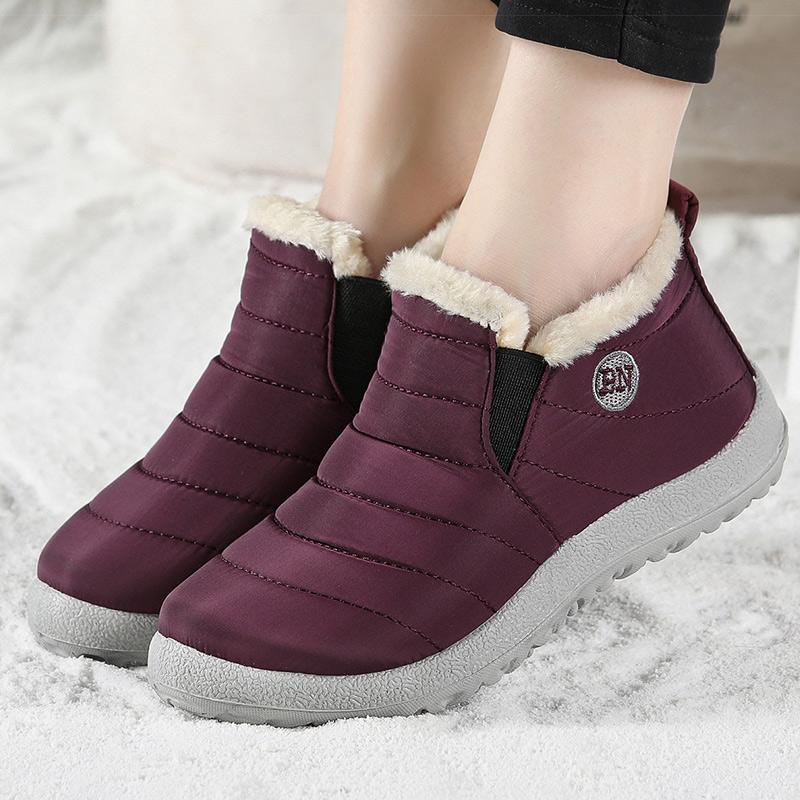 Women's Sneaker  Winter Shoes Woman Fur Loafers Lightweight Winter Sneakers Casual Shoes Women Flat Winter Footwear Female