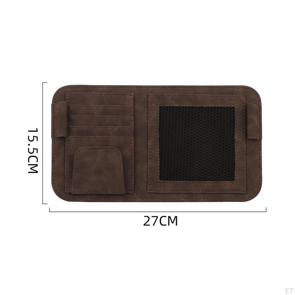 Auto Sun Visor Organizer Automobile Card Holder Multi Pocket Universal Glasses Holders Mobile Phone