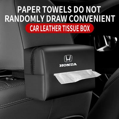 Suitable for Honda CRV Sun Visor Car Tissue Box, Haoying Accord Civic XRV Fit Crown Road Backrest Armrest Box Hanging Tissue Bag XC1