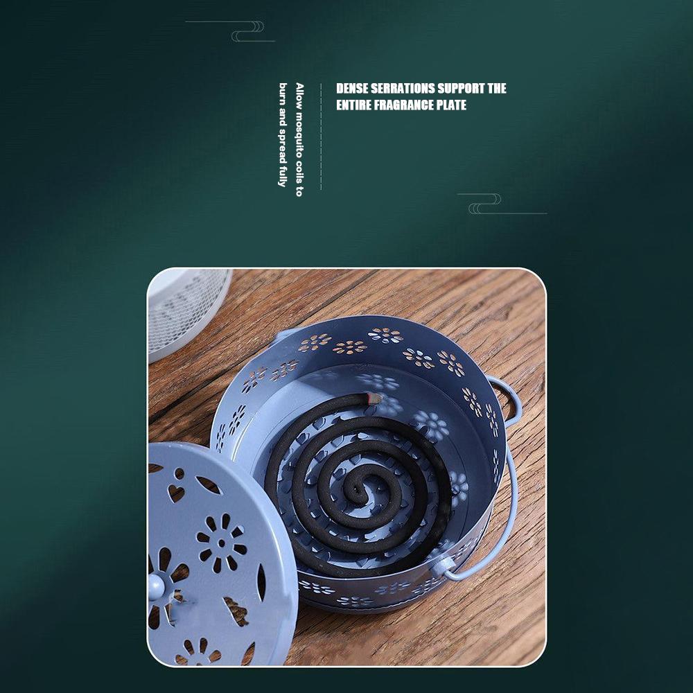 Cover Mosquito Coil Tray Holder Anti-fire Mosquito-repellent Holder Portable Incense Burner