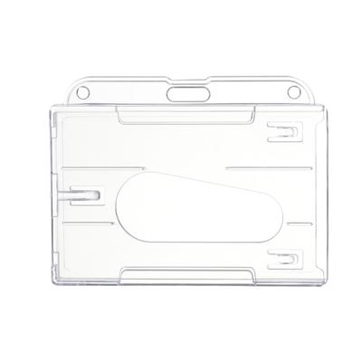 1/3Pcs Thumb Card Case Transparent Plastic ID Tag Name Badge Holder Nurse Staff Work Card Cover Protector Bus Pass Card Sleeve