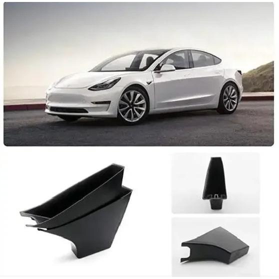 4pcs Storage Box Car Organizer Seat Gap PU Case Pocket Handle Pocket Door Side Pallet Armrest Container For Tesla Model 3 18-19