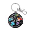 360° Rotating Enamel Keychain Christmas Keyring Gifts Focus Aid Tool