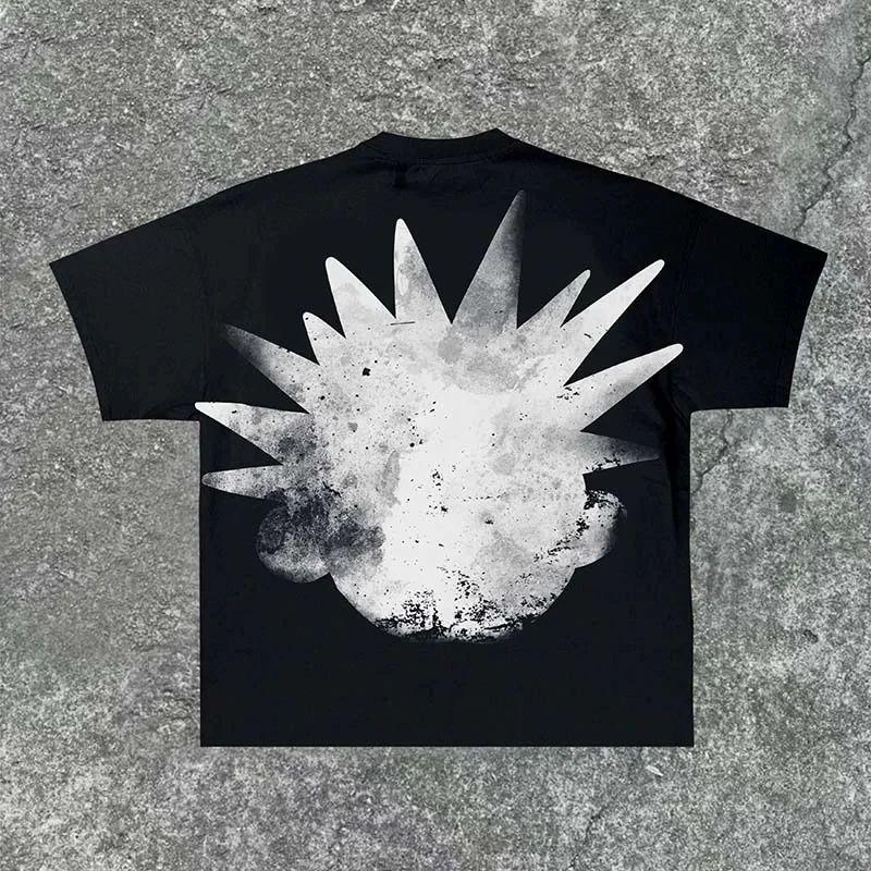 2000s Top Y2K Streetwear Harajuku Hip Hop Fashion Trends Oversized T Shirt Clothing Cartoon Graphic Print T Shirt Short Sleeve