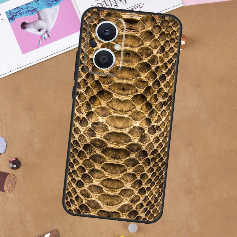 Snake Skin For OPPO Reno 13F 11F 12F 14F 10 11 12 13 14 Pro 8T 7 8 Lite OPPO Find X8 X6 X5 Pro Case