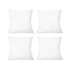4-Pack White 18x18 Throw Pillow Inserts Lightweight Knitted Alternative Polyester Machine Washable Couch Cushion Sham