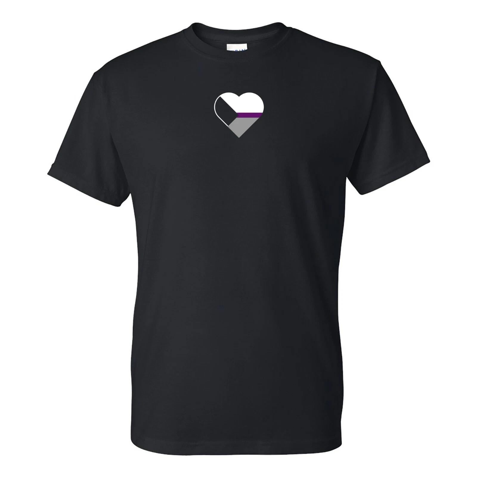 

Demisexual Pride Flag Heart - Pride Month LGBTQIA Love Identity T Shirt - Black 4XL