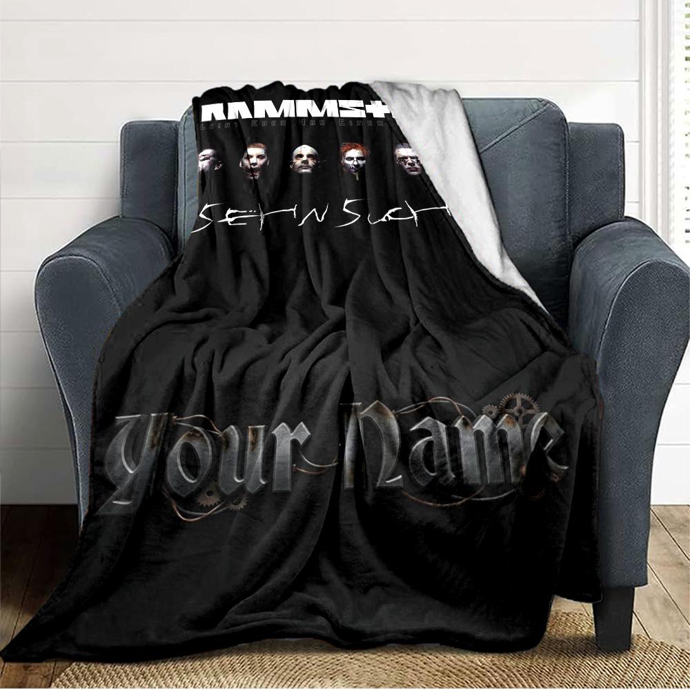 Name Custom German-language band Print Flannel Blanket High Quality Warm Comfortable Cover for All Seasons Perfect for Gifts Home Decor