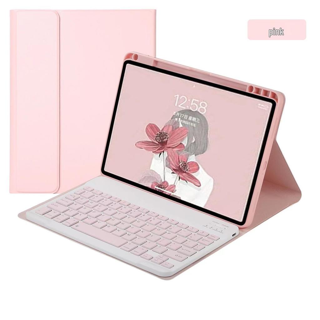 Color Square Leather Case with Bluetooth Keyboard & Pen Slot for Xiaomi Pad 5/5 Pro