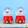 Rotating Musical Christmas Snow Globe - Crystal Ball for Window Display