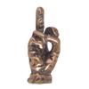 Middle Finger Figurine Brass Gold Freestanding Hand Sculpture Copper Middle Finger Pocket Lucky Charm