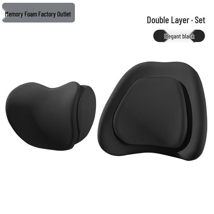 Memory Foam Car Seat Cushion with Lumbar and Neck Support