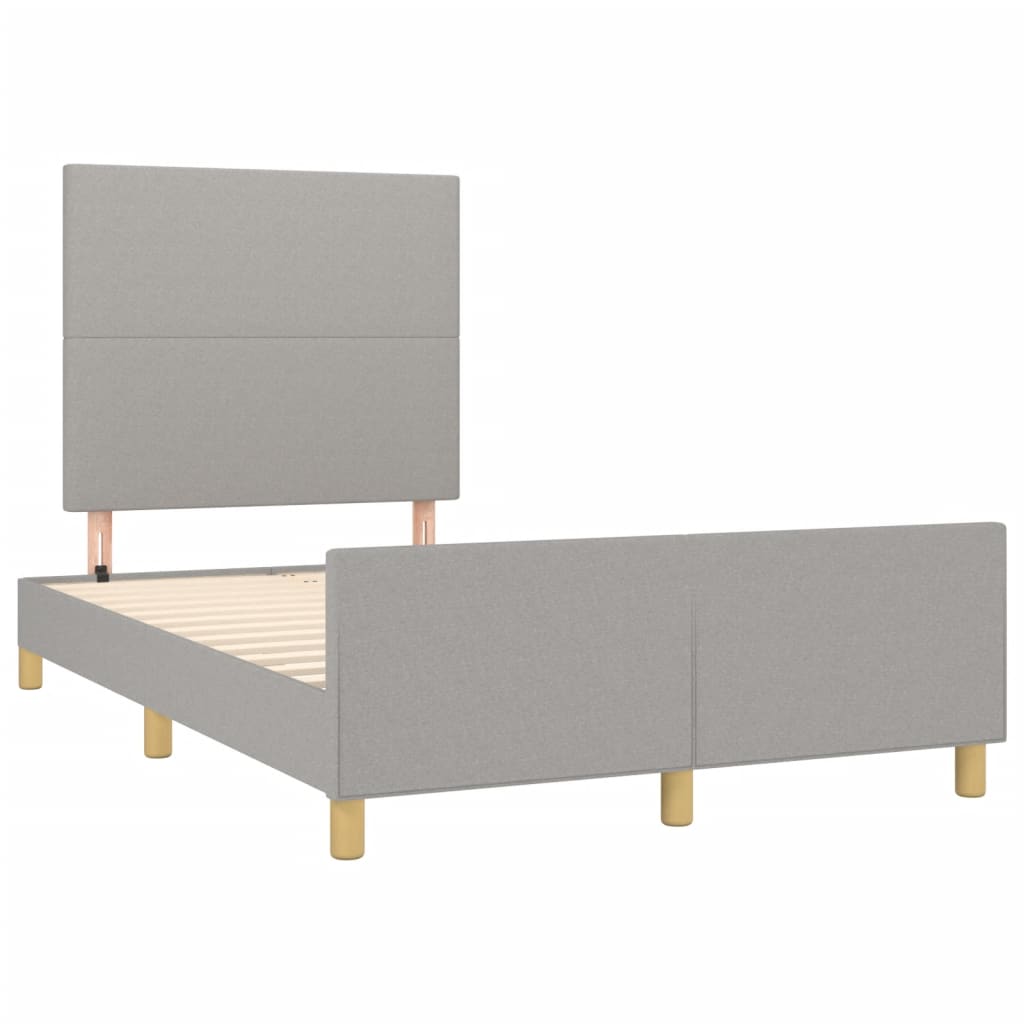 Vidaxl Bed Frame Without Mattress, Light Gray, 120X200 Cm, Upholstered