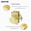 American Style Zinc Alloy Privacy Bathroom Door Lock with Spherical Handle