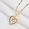 Love Necklace Women'S Light Luxury Design Simple Temperament Trend Micro-Inlaid Collarbone Chain Jewelry