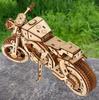 Build Your Own Motorcycle 3D Wooden Puzzle Model Kit - a Fun and Educational DIY Gift