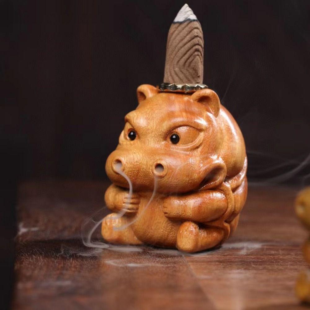 Cute Animal Inverted Incense Tray Cartoon Green Sandalwood Incense Holder  Interior