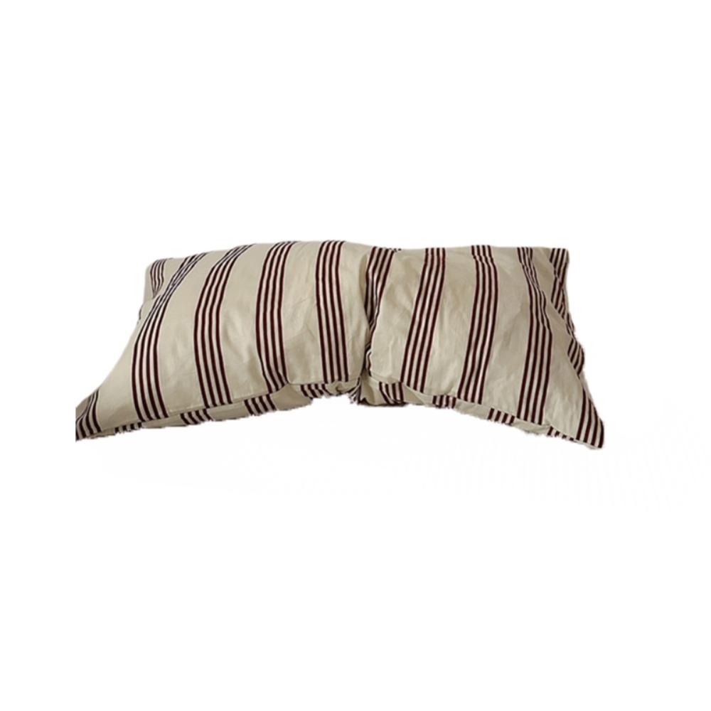 Rectangle Stripe Pattern Single Pillowcase Envelope Opening Design Bed Pillowslip Guesthouse