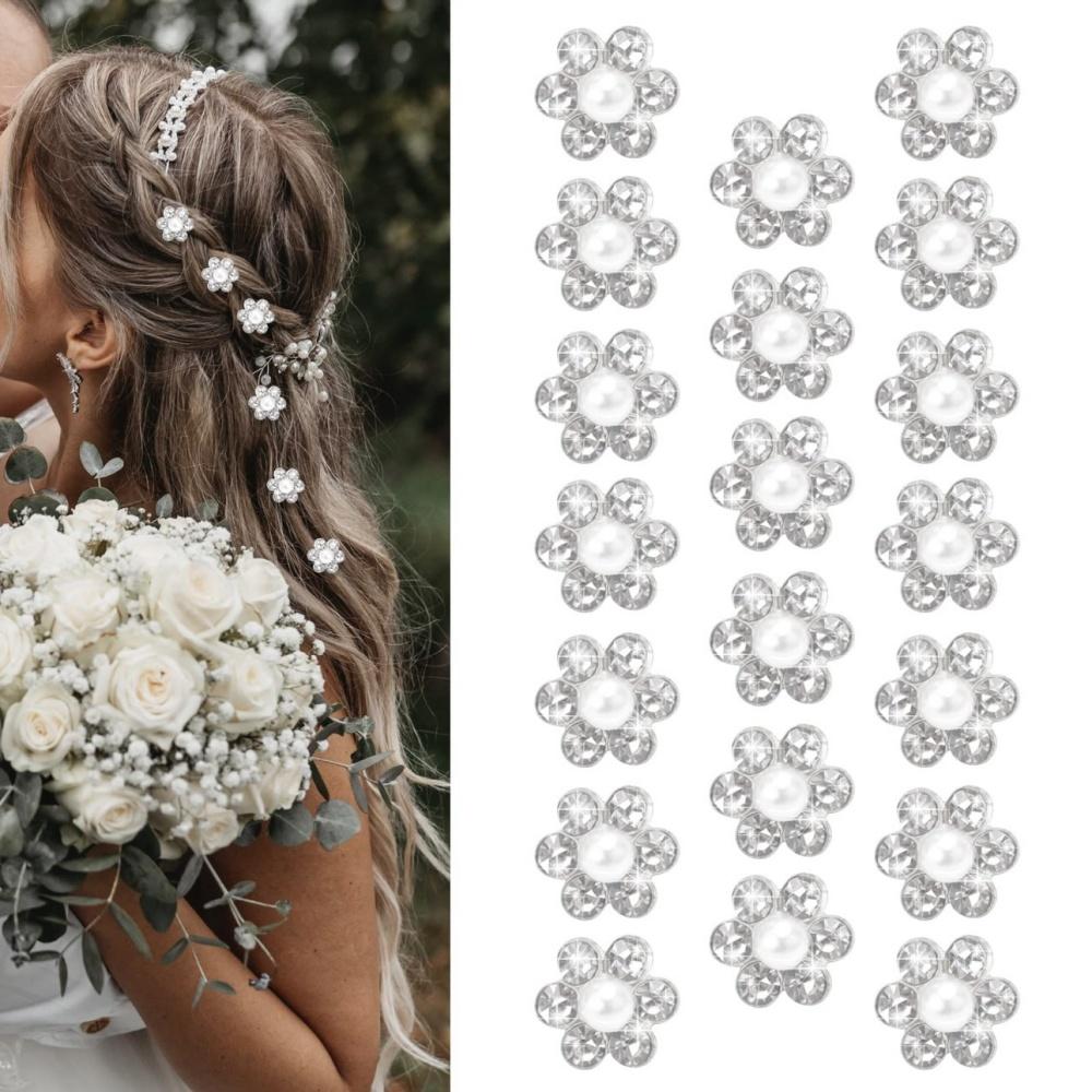 

60-Pack Pearl Rhinestone Spiral Hair Clips, Fairy Luxury Exquisite Style, Suitable for Bridal Updos / Daily Flyaway Control