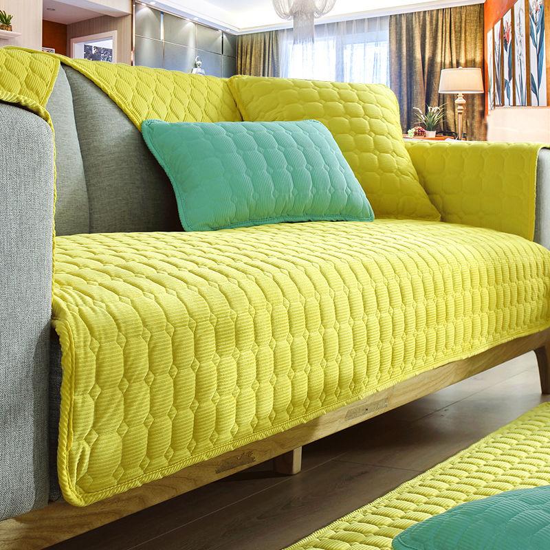 

Плюшевая подушка для дивана, осенне-зимняя утолщенная Нескользящая крышка для дивана, однотонная задняя крышка для гостиной, подлокотник, полотенце 70*70