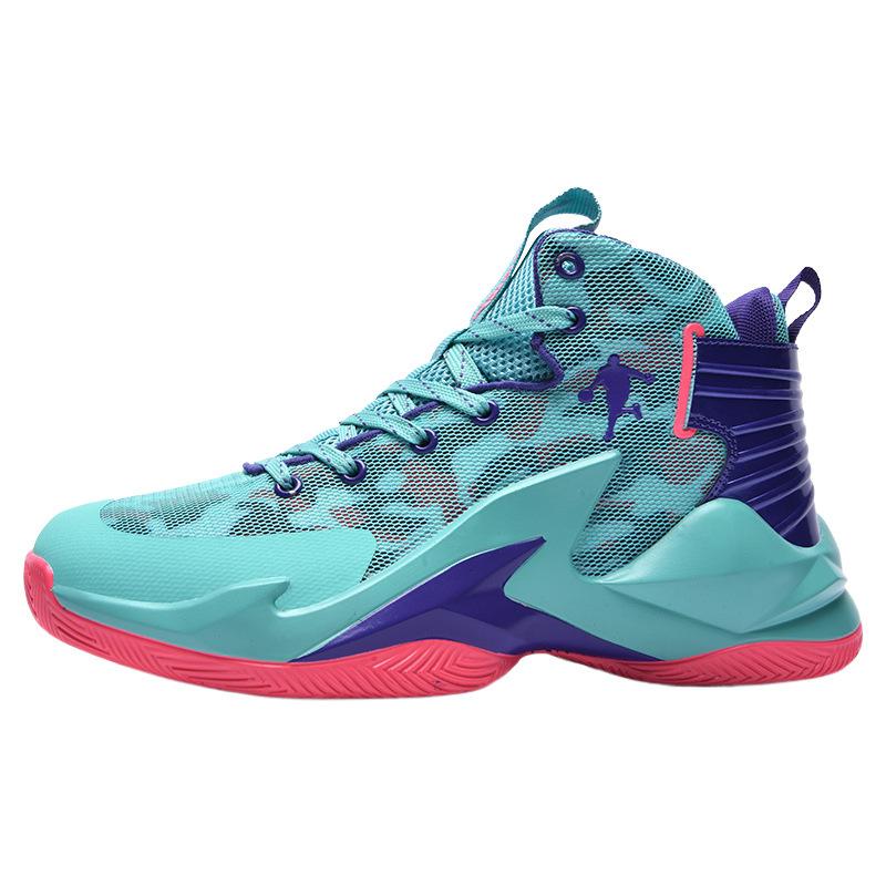 Summer New Mesh Basketball Shoes Men and Women Students Cement Actual Combat Trend Sports Shoes High-top Boots