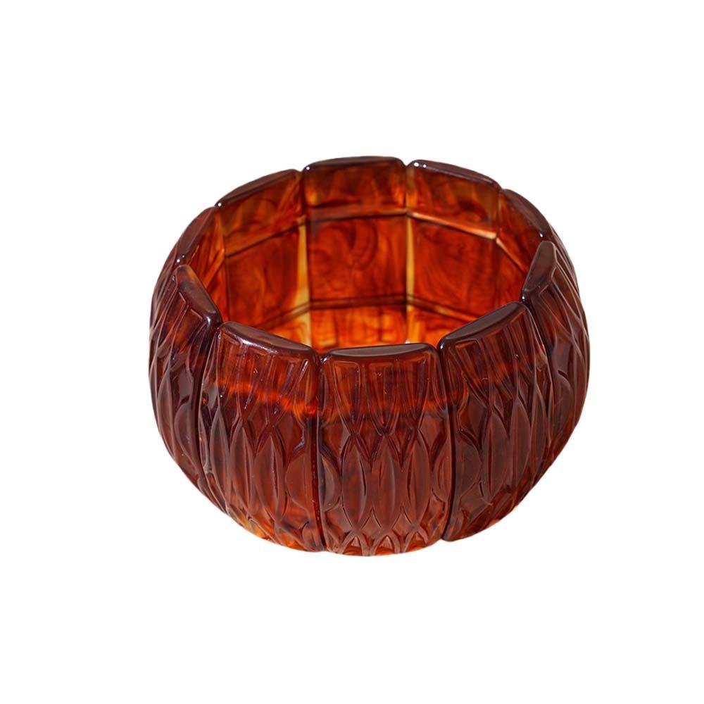 Wide Rectangle Irregular Wide Bracelet Smudging Retro Hand Ring Creative Acrylic Bangle  Lady Girls