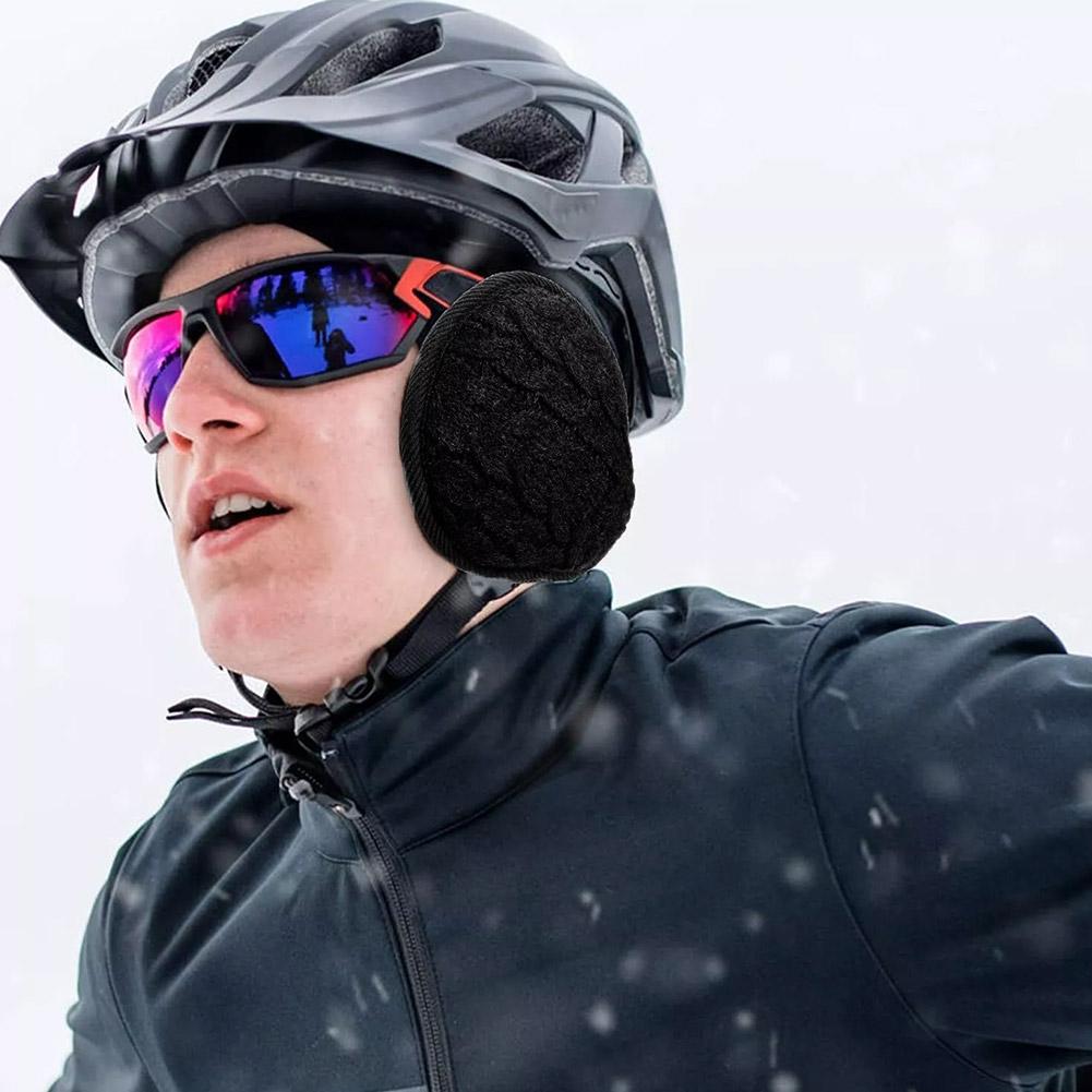 Winterstrick Warme Ohrenschützer Plüsch Faltbare Ohrwärmer Warm Für Männer Design Schutz Hinterkopf-Tragen K2I5