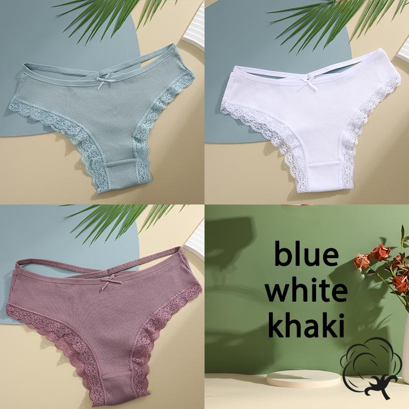 3 pezzi/set slip in cotone da donna mutandine a vita media biancheria intima sexy da donna mutandine con fiocco e spalline intimo comodo da donna